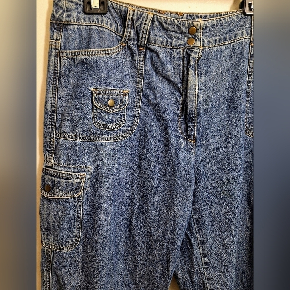 NWOT Jones New York Denim Cargo Jeans - Picture 8 of 9